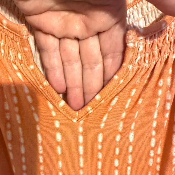 NWT Wonderly Orange Print Tiered Sleeveless Tank Top 2X/PETITE #CL - Picture 2 of 8